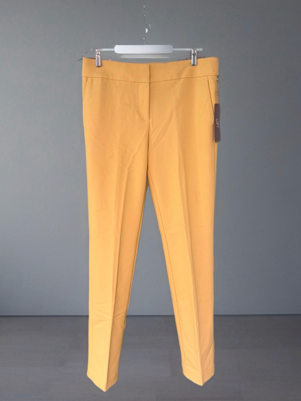 NWT LOFT Yellow Marisa Fit Tailored Ankle Trousers - Size 4 Tall (Style 499970)